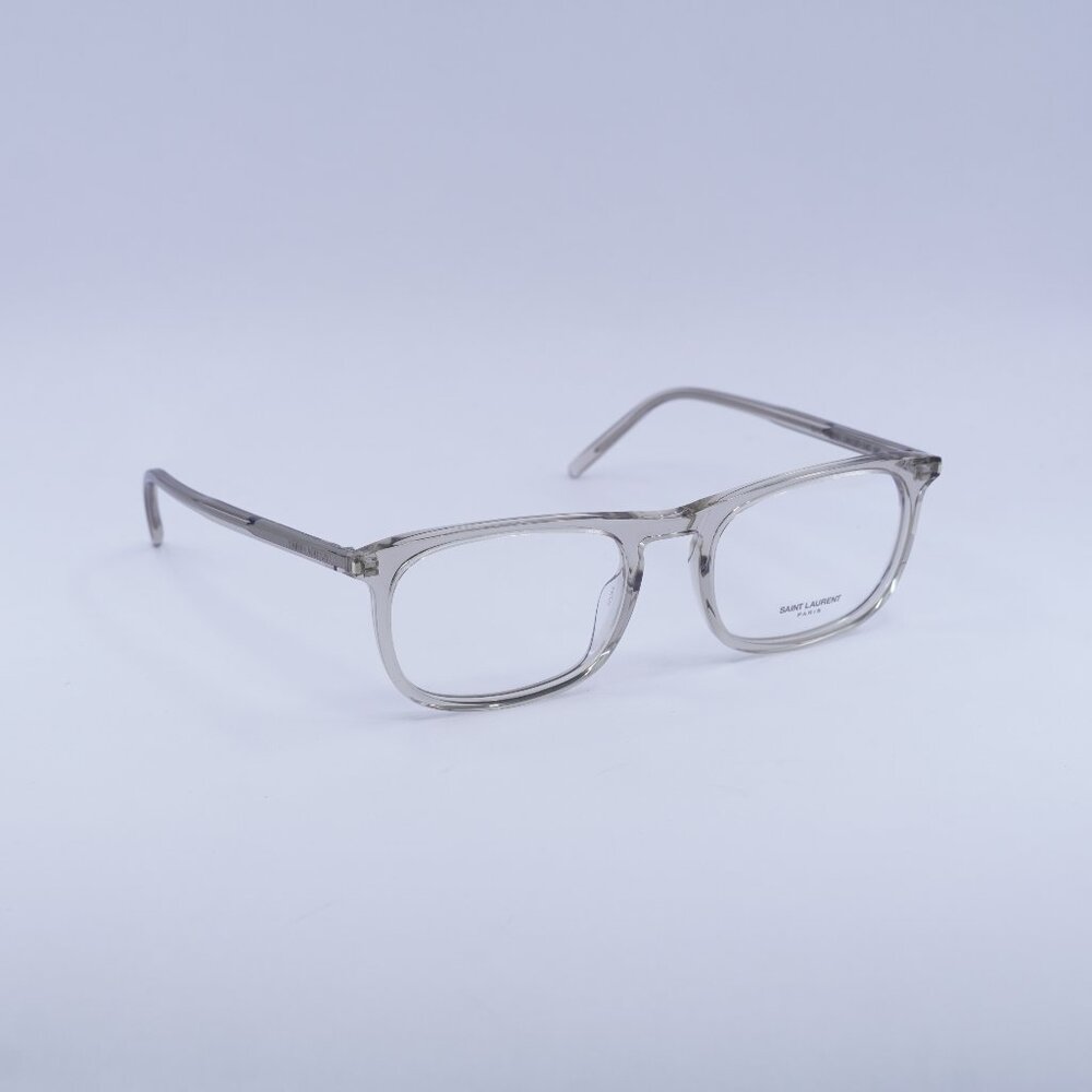 Saint Laurent SL670 003 Eyeglasses Transparent Beige 54mm Square Frame